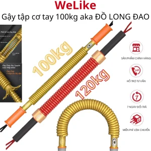 Gậy lò xo tập cơ tay Welike Dụng cụ bẻ tập cơ tay ngực tập gym thể dục thể thao 30 40 50 60 70 80 90 100kg