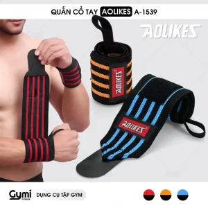 [1 ĐÔI] Quấn Cổ Tay Aolikes A-1539 | Dài 60cm | Quấn Bảo Vệ Tập Gym Cao Cấp Chính Hãng