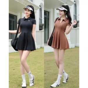 Váy Pickle ball nữ bộ váy tennis cầu lông nữ set tập gym, erobic thể thao nữ,quần áo tập liền thân có quần bảo hộ