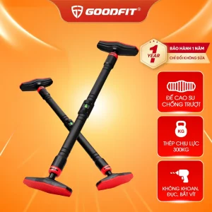 Thanh xà đơn gắn cửa, xà đơn treo tường GoodFit chịu lực 200kg, chốt khóa chông trượt tập luyện tại nhà GF201PU