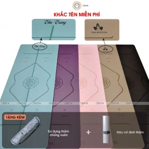 Thảm Tập Yoga Cao Su PU Định Tuyến Tập Yoga Gym Pilates Chống Trơn Trượt Chống Xước